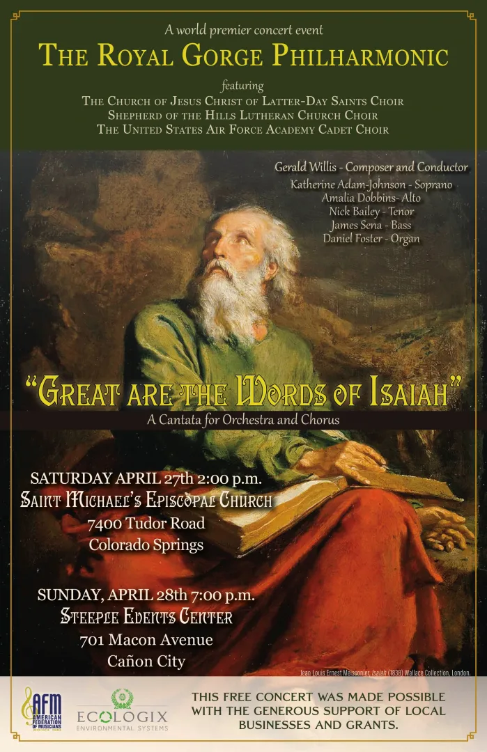 Great Are the Words of Isaiah Concert Poster